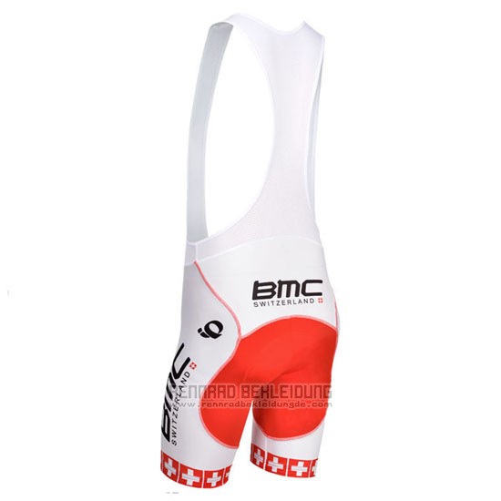 2014 Fahrradbekleidung BMC Champion Schweiz Orange und Wei Trikot Kurzarm und Tragerhose
